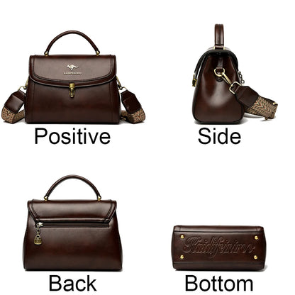 Premium Leather Crossbody Shoulder Bag – Elegant Designer Handbag for Women