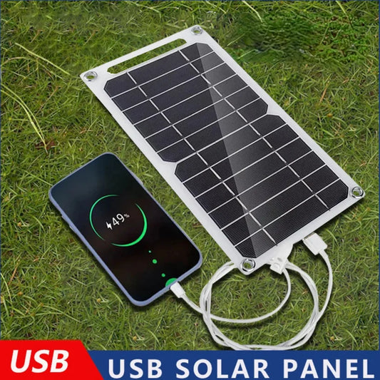Wholesale Solar Panel 1-14pcs USB Waterproof Outdoor Hiking  Camping Portable Battery Mobile Phone