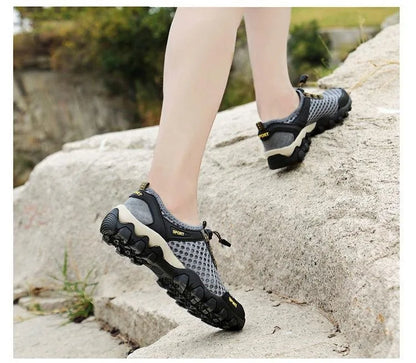 Summer Men's Mesh Sports Shoes Fashion Mountaineering Breathable Lightweight Anti Slip Shoes