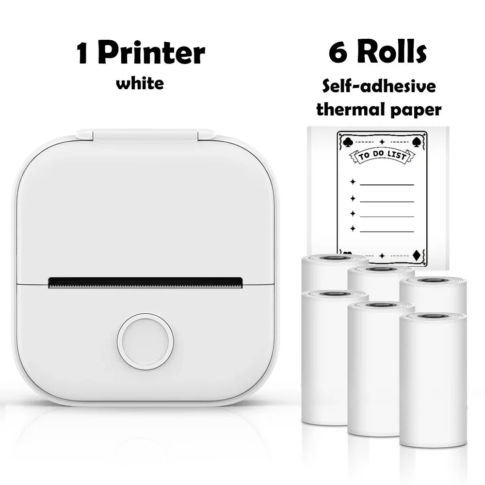 Phomemo T02 Mini Thermal Printer Wireless Mini Pocket Printer, Adhesive Sticker Printer for DIY, Journal, Student Birthday Gift