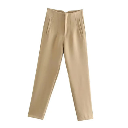 TRAF Fashion Office Wear High waist Pants for Women Formal Pants Office outfits