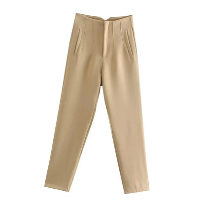 TRAF Fashion Office Wear High waist Pants for Women Formal Pants Office outfits