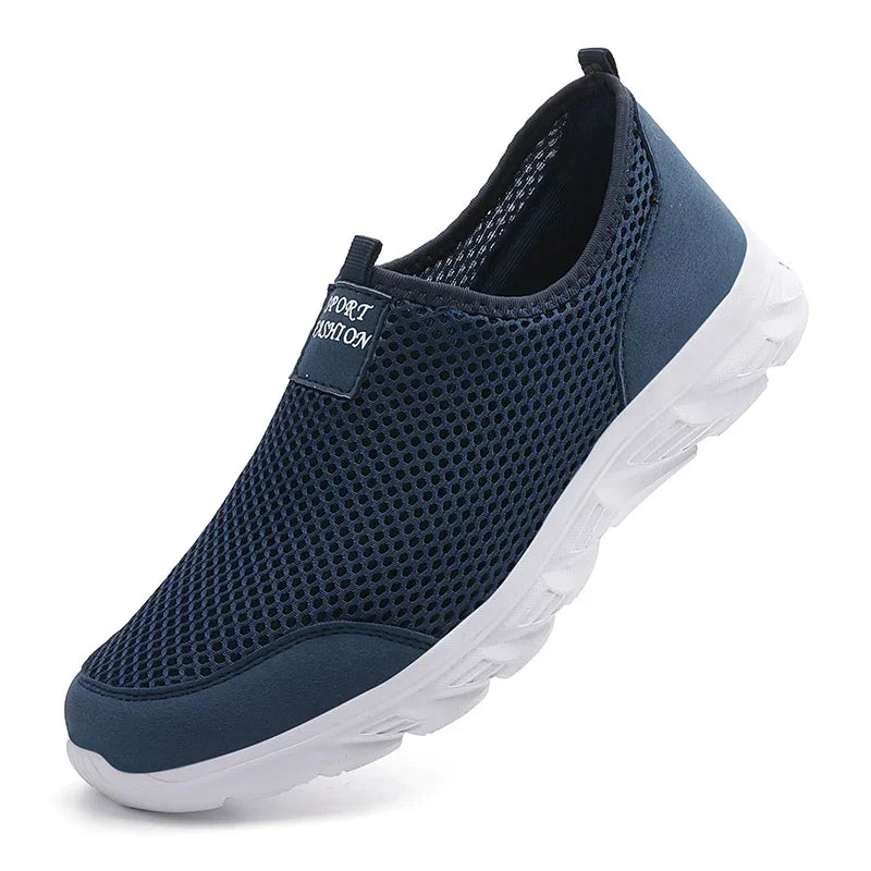 Men Summer Casual Shoes Men Mesh Breathable Outdoor Non Slip Sports Shoe Slip on Loafers for Men Plus Size 38-46