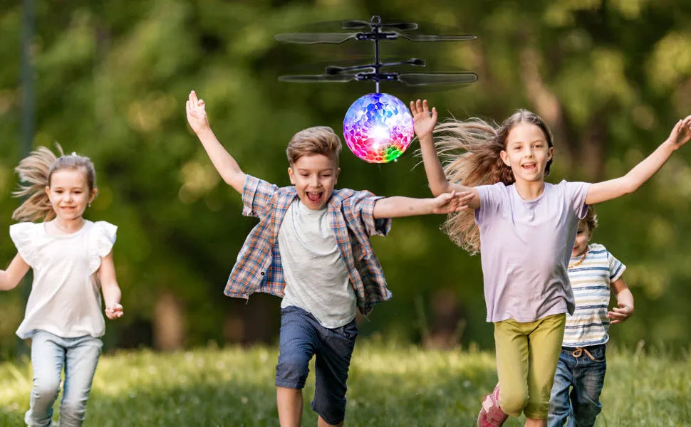 Led Light Suspension Crystal Ball Infrared Induction RC Gesture Control Colorful Glowing Toys Unique Gift for Kids JM888
