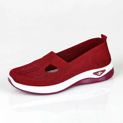 Women's New Summer Shoes Mesh Breathable Sneakers Light Slip on Flat Platform Casual Shoes