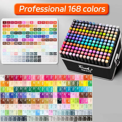 12-262 Colores Double Pen Tip Markers Brush Pens Set Painting Highlighter School Art Supplies for Artist Stationery