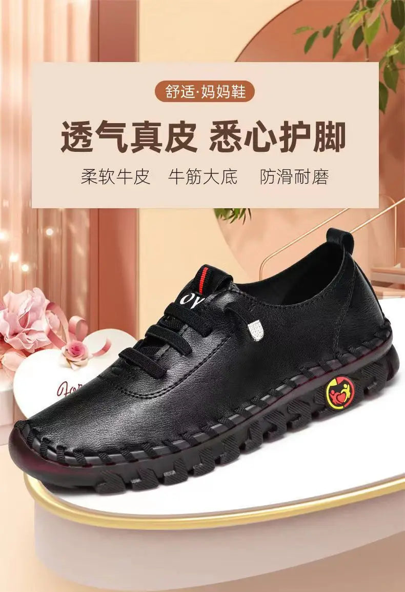 Women's Flat Shoes New Orthopedic Loafers Woman Moccasins Stitched Slip On Ballet Flats For Women Nurse Shoes Medical