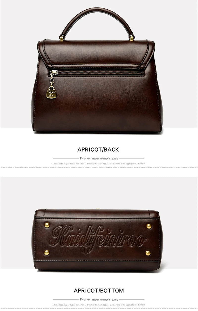Premium Leather Crossbody Shoulder Bag – Elegant Designer Handbag for Women