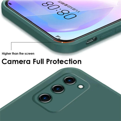 luxury Liquid Silicone Case for Samsung S25 S24 Galaxy S20 S21 S22 S23 FE Plus Note10 20 A52 A31 A41 A71 A51 A72 A70 A50 Coque
