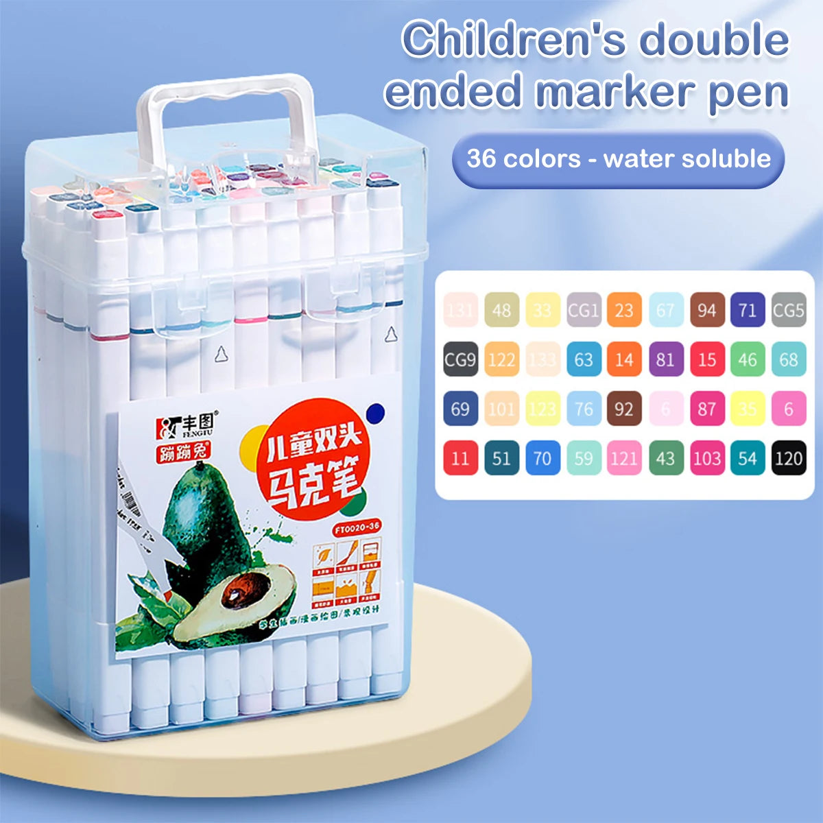 12-262 Colores Double Pen Tip Markers Brush Pens Set Painting Highlighter School Art Supplies for Artist Stationery