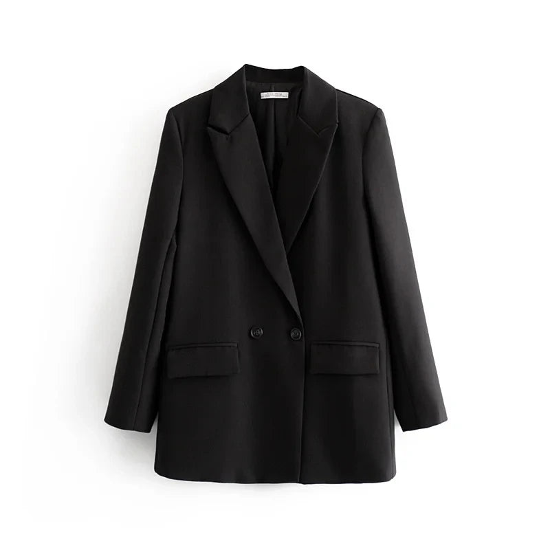 TRAF Blazer Woman Black Beige Khaki Blue Green Gray Women coat Fashion Office Wear Women's Blazers Jacket Outerwear