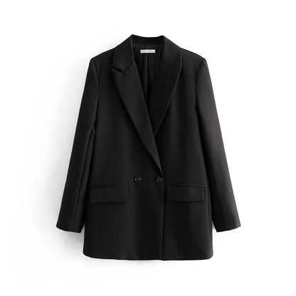 TRAF Blazer Woman Black Beige Khaki Blue Green Gray Women coat Fashion Office Wear Women's Blazers Jacket Outerwear