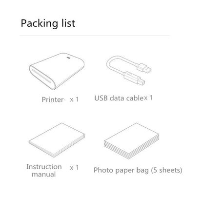 Global Version Original Xiaomi Mini Photo Printer ZINK Inkless Technology Multifuncion AR Video Printing Bluetooth 5.0 Portable