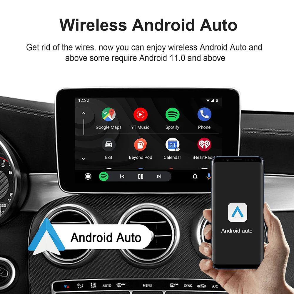 New Carplay Ai Box Wireless Android Auto Wireless Carplay Adapter TV Box For Netflix YouTube Car Intelligence Systems