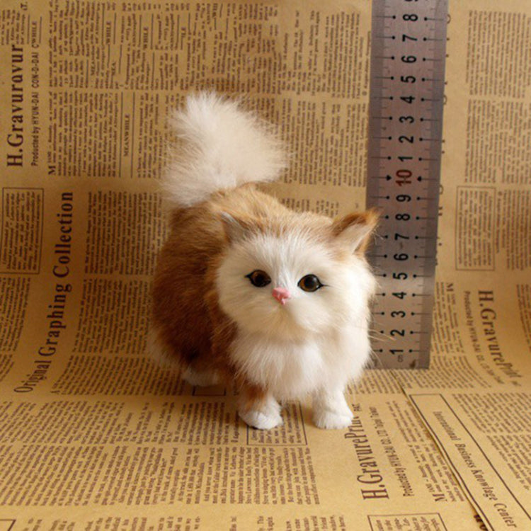 Cute Simulation Cat Plush Toys Soft Stuffed Kitten Model Fake Cat Realist Animals For Kids Girls Birthday Valentine's Day Gift
