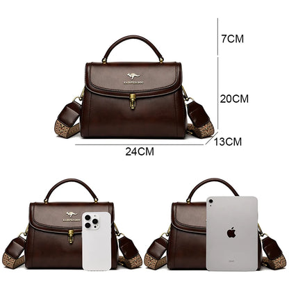 Premium Leather Crossbody Shoulder Bag – Elegant Designer Handbag for Women