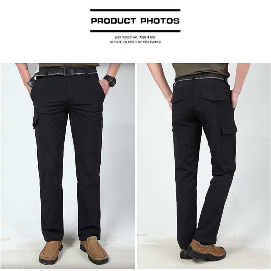 2025 Outdoor Waterproof Tactical Cargo Pants Men Breathable Summer Casual Army Military Long Trousers