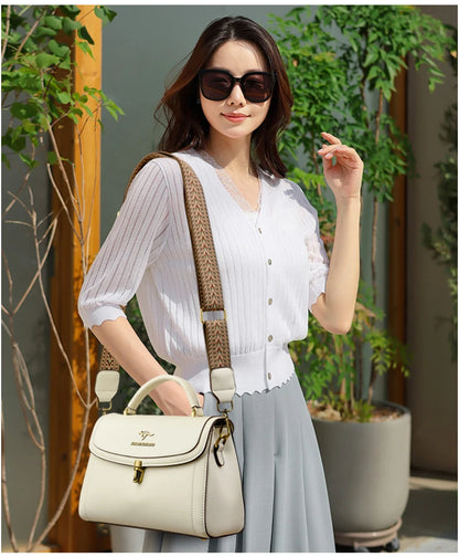 Premium Leather Crossbody Shoulder Bag – Elegant Designer Handbag for Women