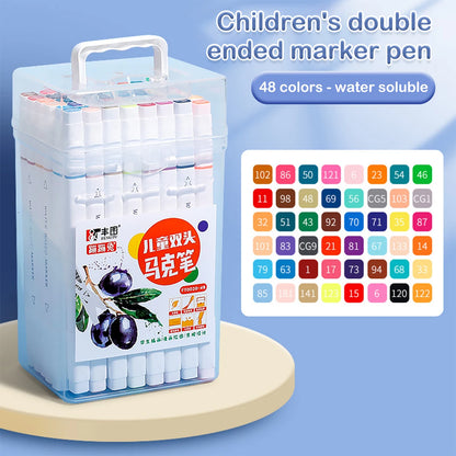 12-262 Colores Double Pen Tip Markers Brush Pens Set Painting Highlighter School Art Supplies for Artist Stationery