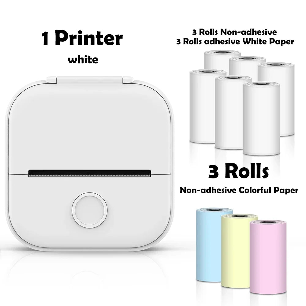 Phomemo T02 Mini Thermal Printer Wireless Mini Pocket Printer, Adhesive Sticker Printer for DIY, Journal, Student Birthday Gift