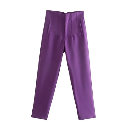 TRAF Fashion Office Wear High waist Pants for Women Formal Pants Office outfits