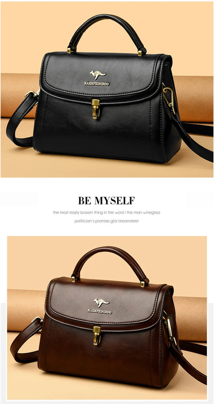 Premium Leather Crossbody Shoulder Bag – Elegant Designer Handbag for Women