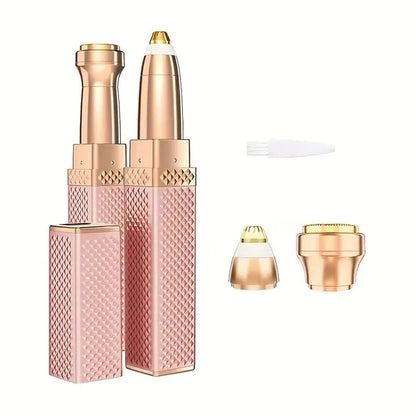 1pc Rechargeable 2-in-1 Eyebrow Razor and Hair Shaver with LED Light - Painlessly Remove Peach Fuzz
