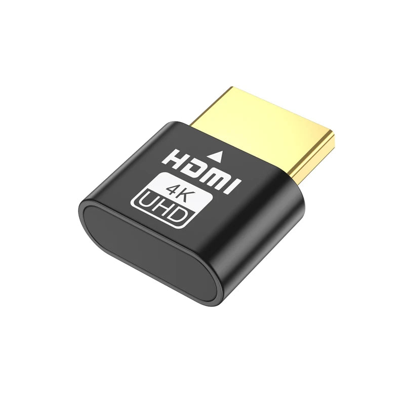 4K HDMI Virtual Display Adapter Streaming Device Virtual Display High-Resolution Wireless Display Adapter Emulator Dummy Plug