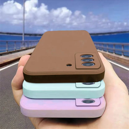 luxury Liquid Silicone Case for Samsung S25 S24 Galaxy S20 S21 S22 S23 FE Plus Note10 20 A52 A31 A41 A71 A51 A72 A70 A50 Coque