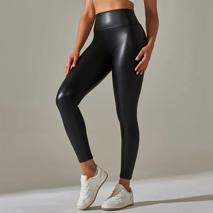 Trendy New Oversized WOMEN'S Leggings, High Waisted Tight and Sexy PU Leather Pants