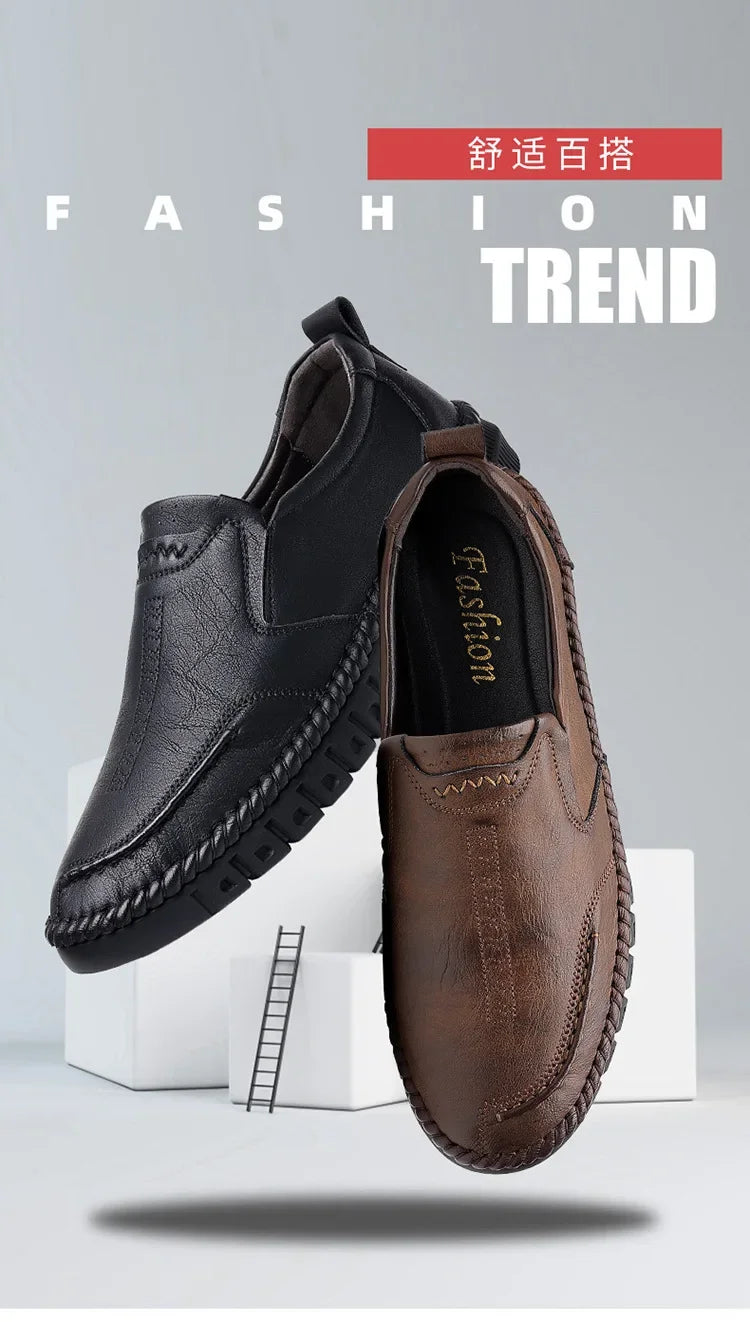 Business Leather Shoes Moccasin Shoes Breathable Men's Casual Loafers Comfortable Shoes for Men Summer Men's Sneakers