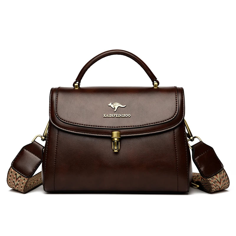 Premium Leather Crossbody Shoulder Bag – Elegant Designer Handbag for Women