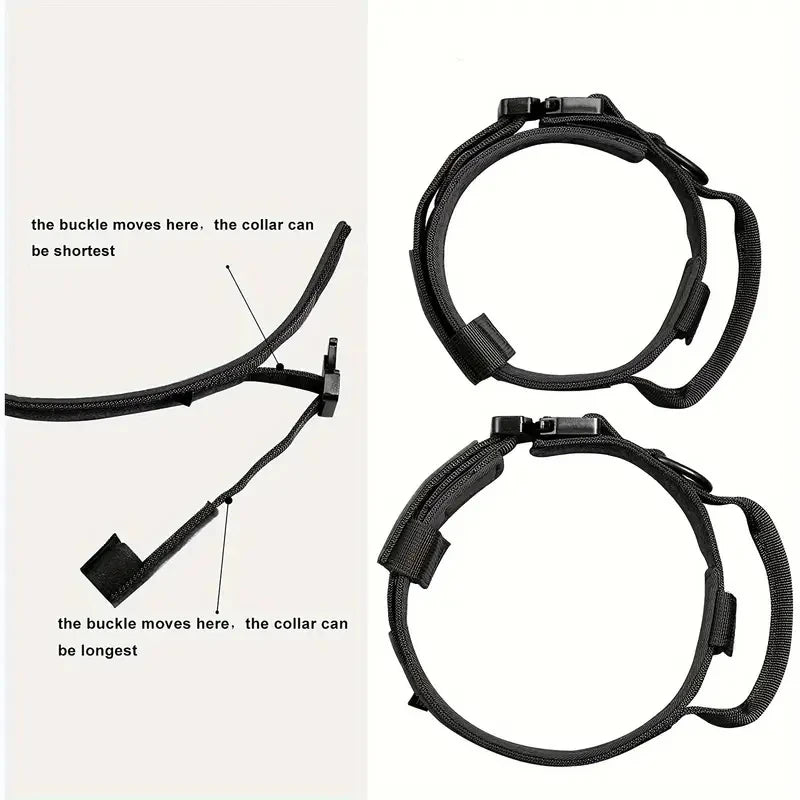 Pet Products Outdoor Tactical Dog Collar Metal Buckle Breathability Nylon Collar Medium and Large Dog Training Neck Collar Dog