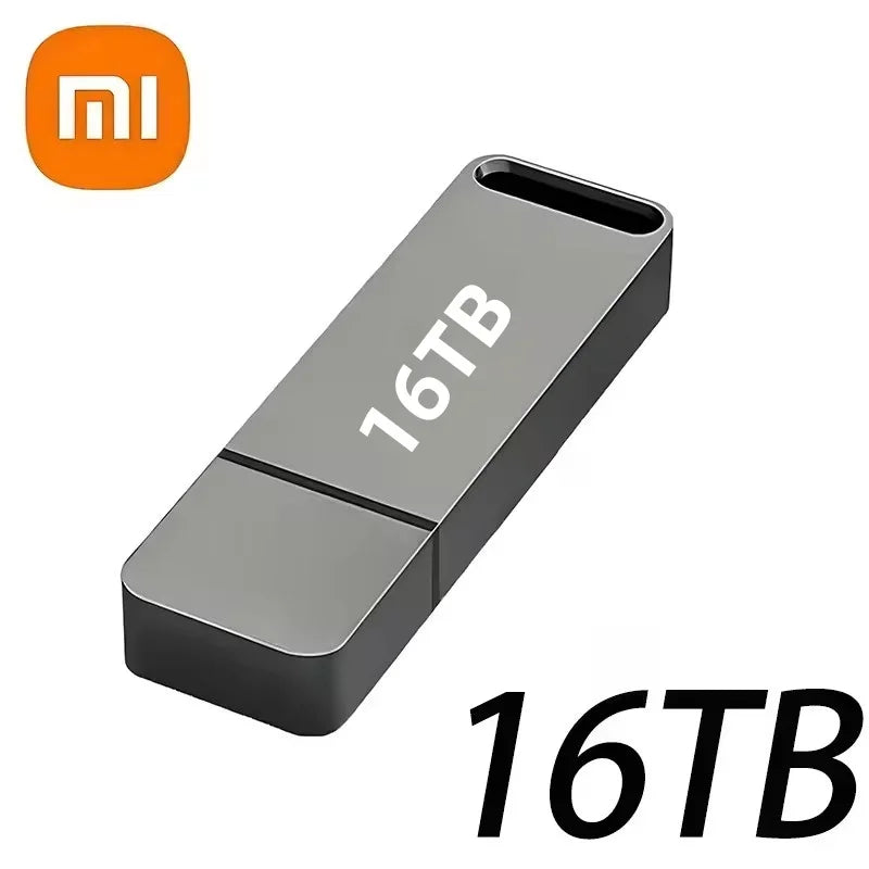 16TB Flash Drive USB3.2 High Speed Transfer Type C U Metal Flash SSD Portable Mini Flash Drive Memory Waterproof U Drive