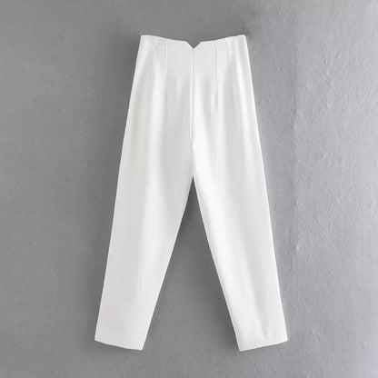 TRAF Fashion Office Wear High waist Pants for Women Formal Pants Office outfits