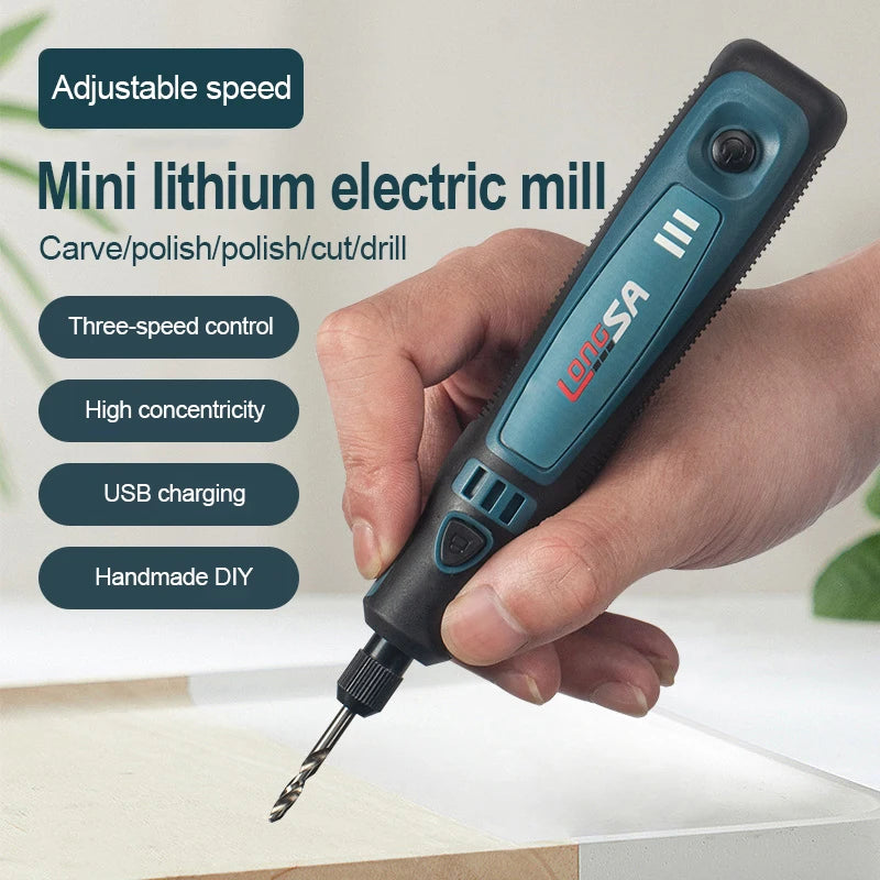 5000-10000-15000r Mini Grinder Engraver Pen Cordless Electric Grinder Set Engraving Grinding Machine Polisher Electric Drill Kit