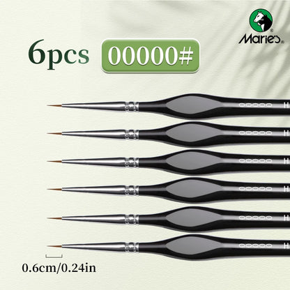 Marie's 00000 Fine Tip Paint Brush Set for Acrylic, Models, Mini  Miniature Detail , Nylon Hair Thin Extra Fine Paintbrushes