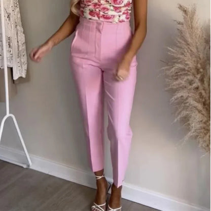 TRAF Fashion Office Wear High waist Pants for Women Formal Pants Office outfits
