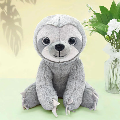Beautiful sloth simulation plush toy 25 cm sloth doll gift cloth doll holiday birthday gift brown grey sloth for boy girl