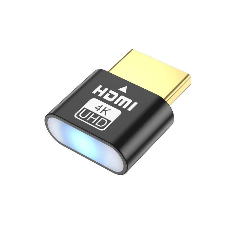 4K HDMI Virtual Display Adapter Streaming Device Virtual Display High-Resolution Wireless Display Adapter Emulator Dummy Plug