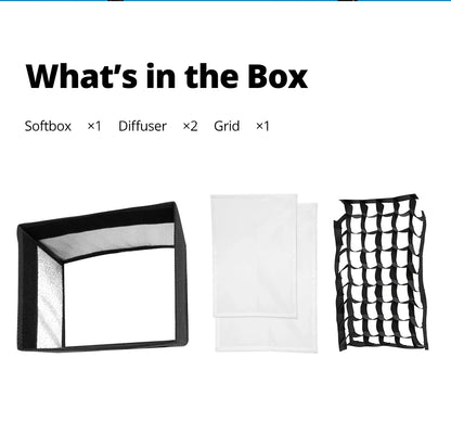 Godox LEDP260C LED Video Soft Light Diffuser Honeycomb Grid Softbox for Godox LED Video Light (Softbox Only)