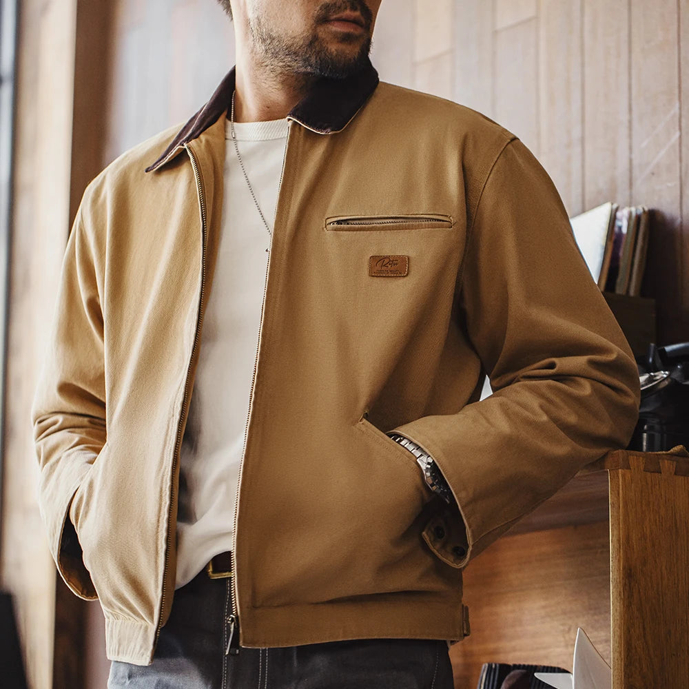 Retro Canvas Detroit Hunting J001 Jacket with Heavyweight Cotton Pockets Design 2025