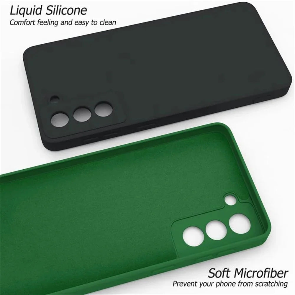 luxury Liquid Silicone Case for Samsung S25 S24 Galaxy S20 S21 S22 S23 FE Plus Note10 20 A52 A31 A41 A71 A51 A72 A70 A50 Coque