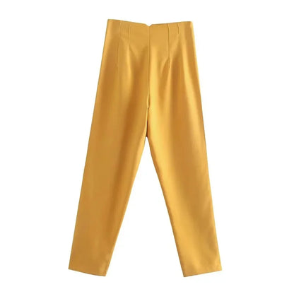 TRAF Fashion Office Wear High waist Pants for Women Formal Pants Office outfits