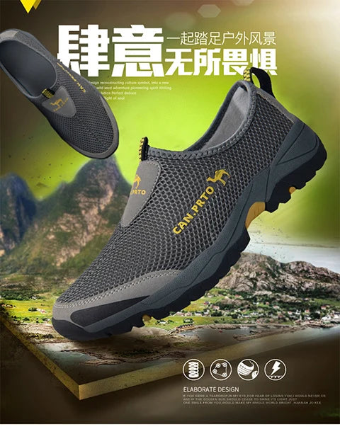 Men's Shoes  Mesh  Casual Shoes Summer Outdoor Sneakers Sports and Leisure Men Non-slip Climbing Shoes Breathable Men's