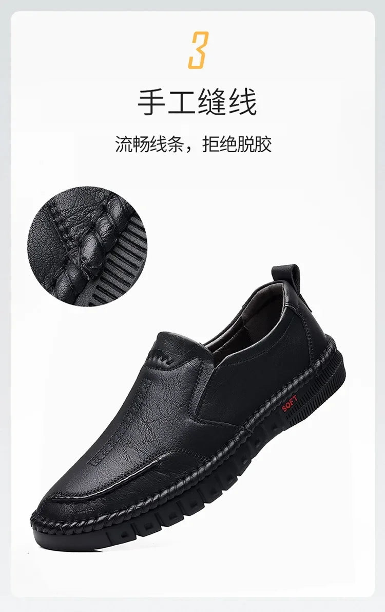 Business Leather Shoes Moccasin Shoes Breathable Men's Casual Loafers Comfortable Shoes for Men Summer Men's Sneakers
