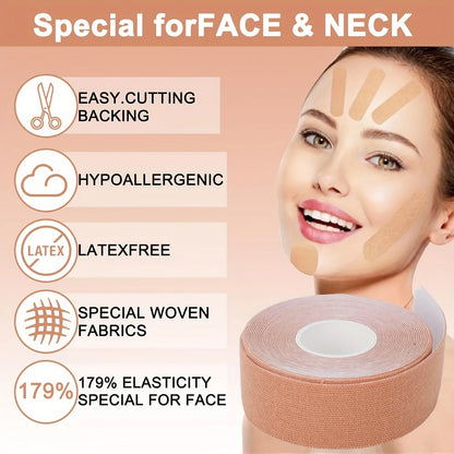 Facial Myofascial Lifting Tape, Skin-Friendly And Breathable To Reduce Facial Wrinkles, Muscle Support V-Line Lifting Tape