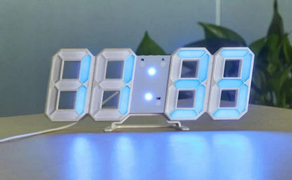 3D Digital Wall Clock Decoration for Home Glow Night Mode Adjustable Electronic Watch Living Room