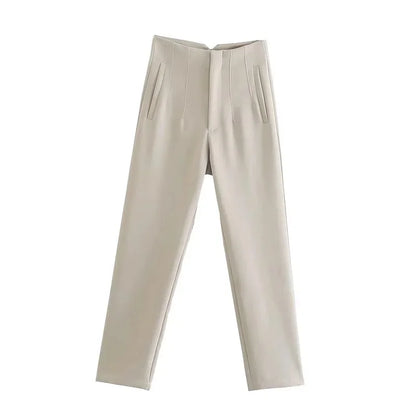 TRAF Fashion Office Wear High waist Pants for Women Formal Pants Office outfits
