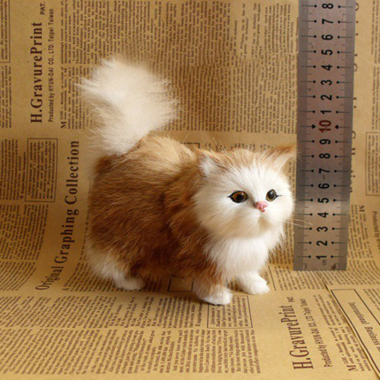 Cute Simulation Cat Plush Toys Soft Stuffed Kitten Model Fake Cat Realist Animals For Kids Girls Birthday Valentine's Day Gift